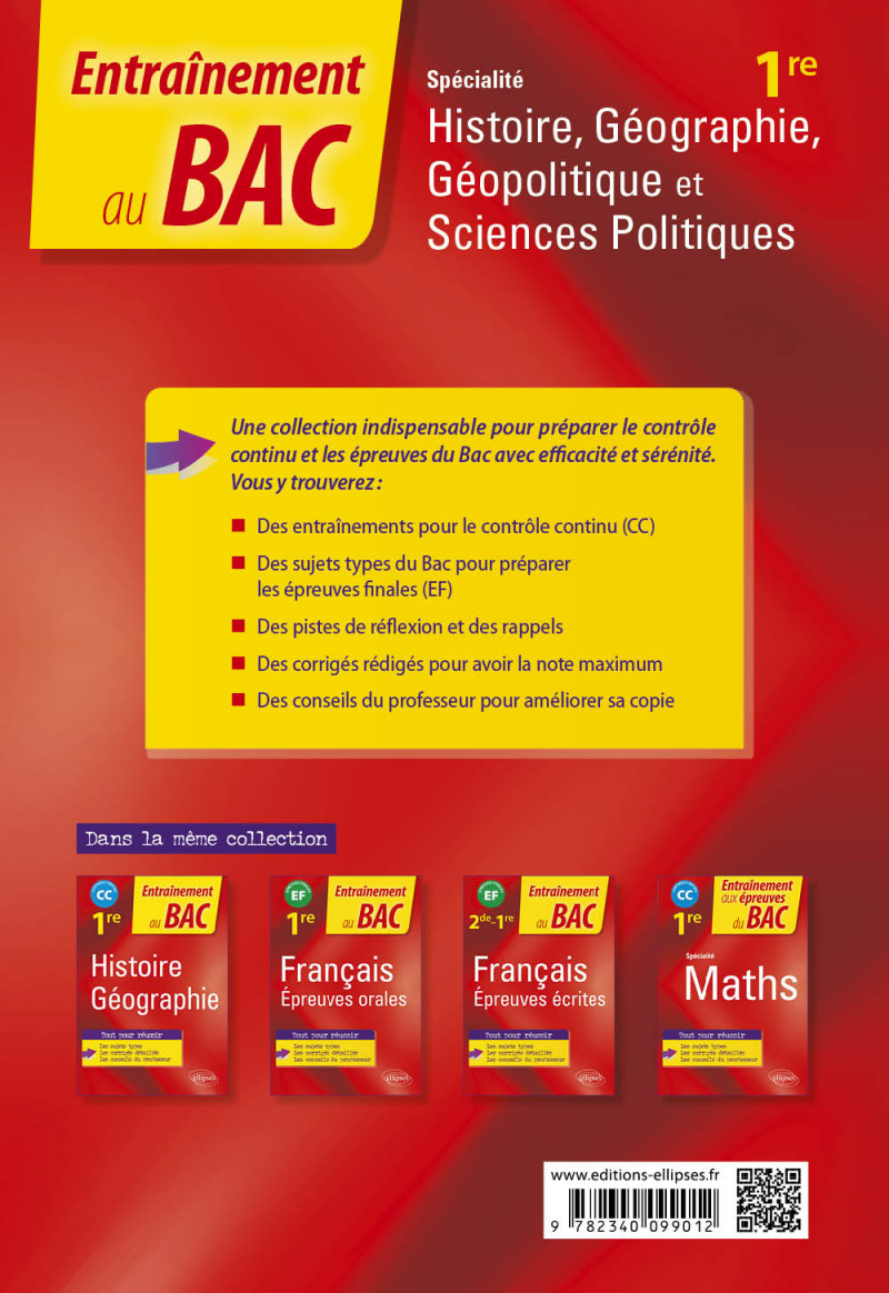 Quatrième de couverture HGGSP 1ère