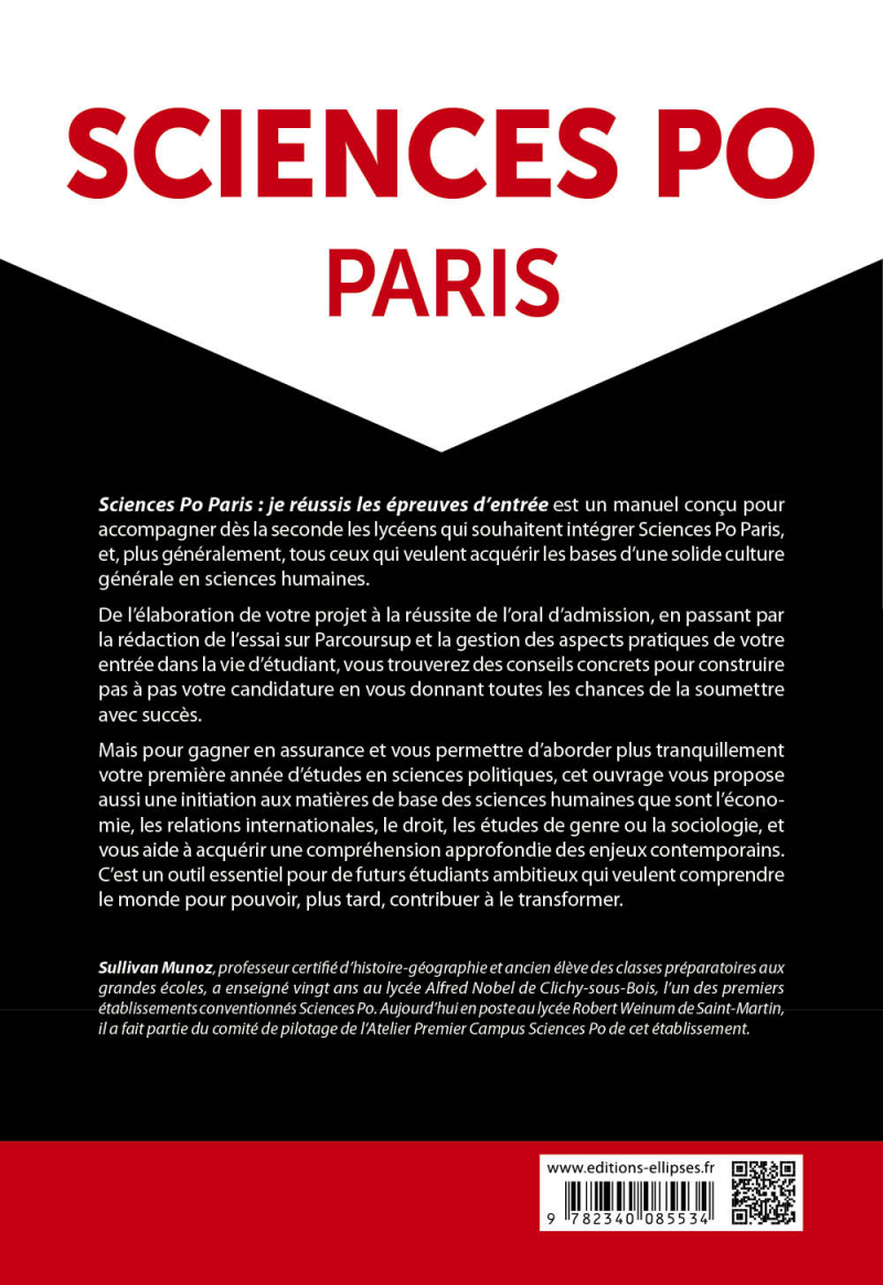 Quatrième de couverture Sciences Po